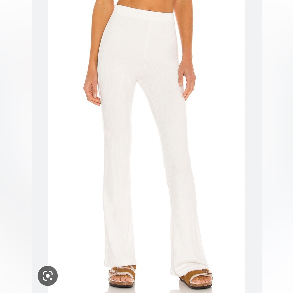 LNA laurel ribbed pant - white